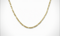 Load image into Gallery viewer, 24K gold filled Figaro chain necklace, 4mm width, 18 inches, featuring alternating link patterns for timeless elegance.