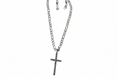 Load image into Gallery viewer, Figaro and Cross in 14K White Gold 5mm Figaro Chain, Length options: 18" & 20" Unisex