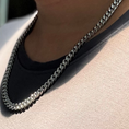Load image into Gallery viewer, Miami Cuban Link Chain 14K White Gold Filled – 7mm, 22", Box Lock with Safety Latches