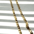 Load image into Gallery viewer, 14K real gold-filled Figaro chain necklace showcasing elegant shine and durable design.
