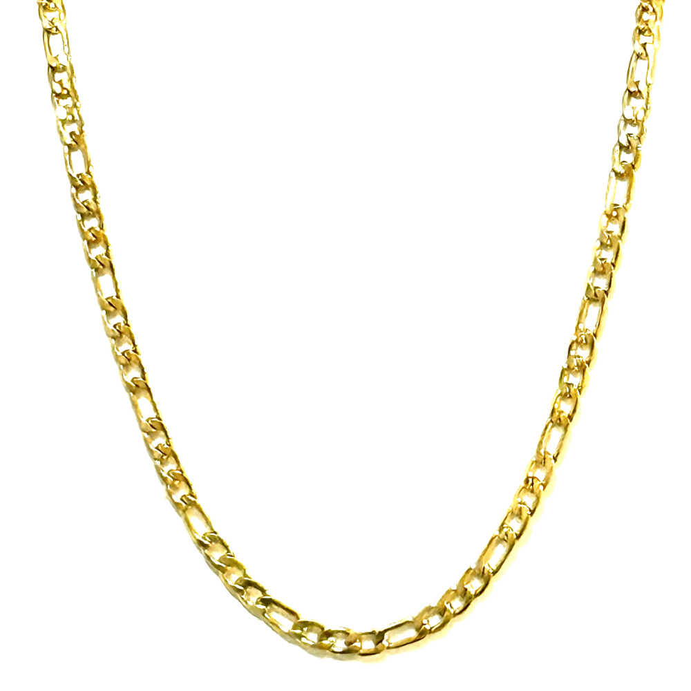 14k real gold-filled Figaro chain necklace, bold and elegant, perfect for any occasion and a timeless gift for all.