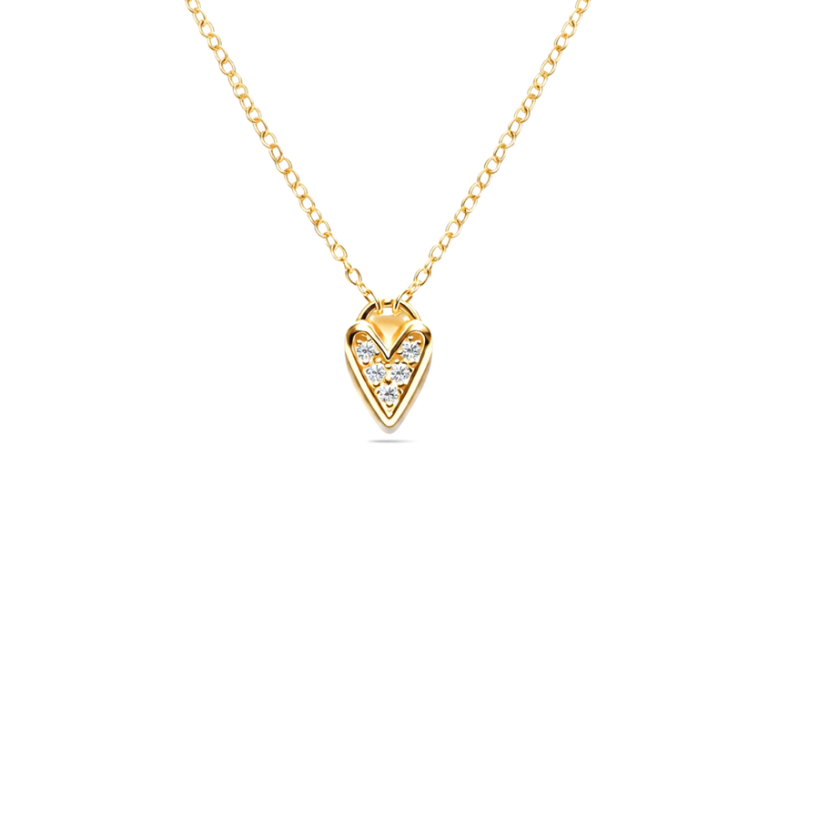 Gift a Small Heart Necklace — In 14k, 18″ Chain, Timeless Romance