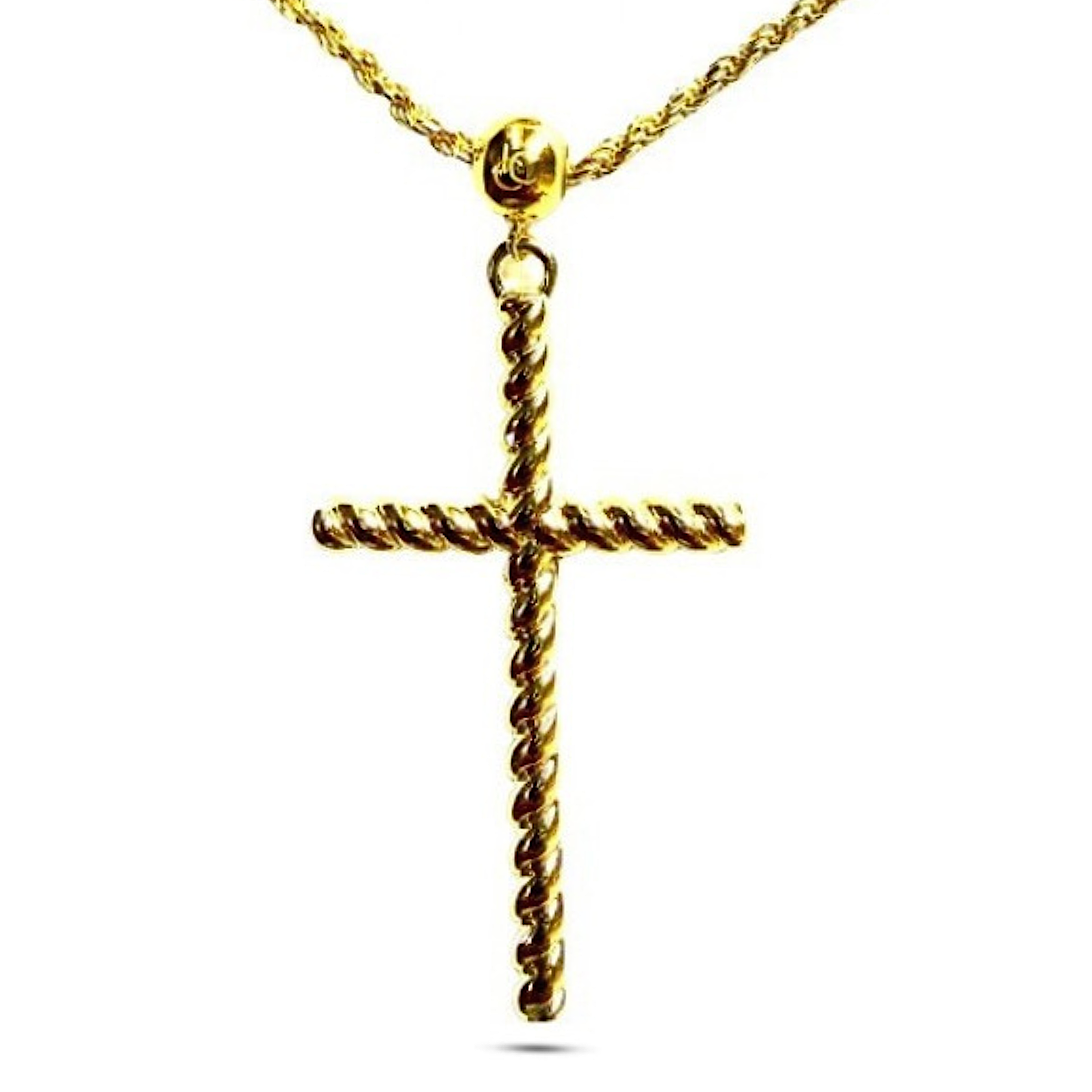 Incredible Chic gold rope cross necklace