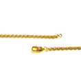 Load image into Gallery viewer, 14K Solid Gold Rope Cross Pendant & 1.3mm Rope Chain, 20" – Ball Bail Design, Lobster Clasp Closure
