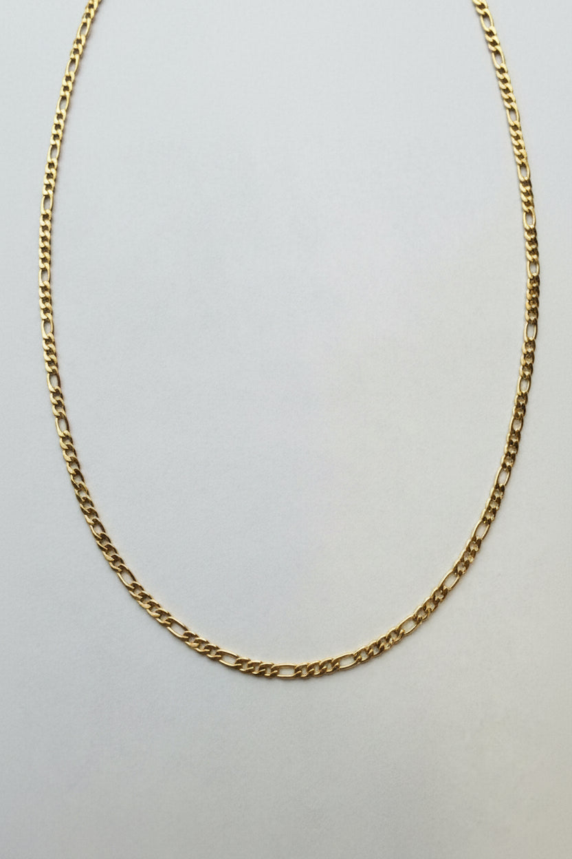 Figaro Link Chain in 14K Yellow Gold - 4mm (22")