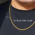 Load image into Gallery viewer, 3mm Miami Diamond-Cut Rope Chain – 24K Gold Plated 18", 20"
