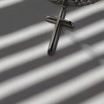 Load and play video in Gallery viewer, 14K white gold Figaro with a cross.
